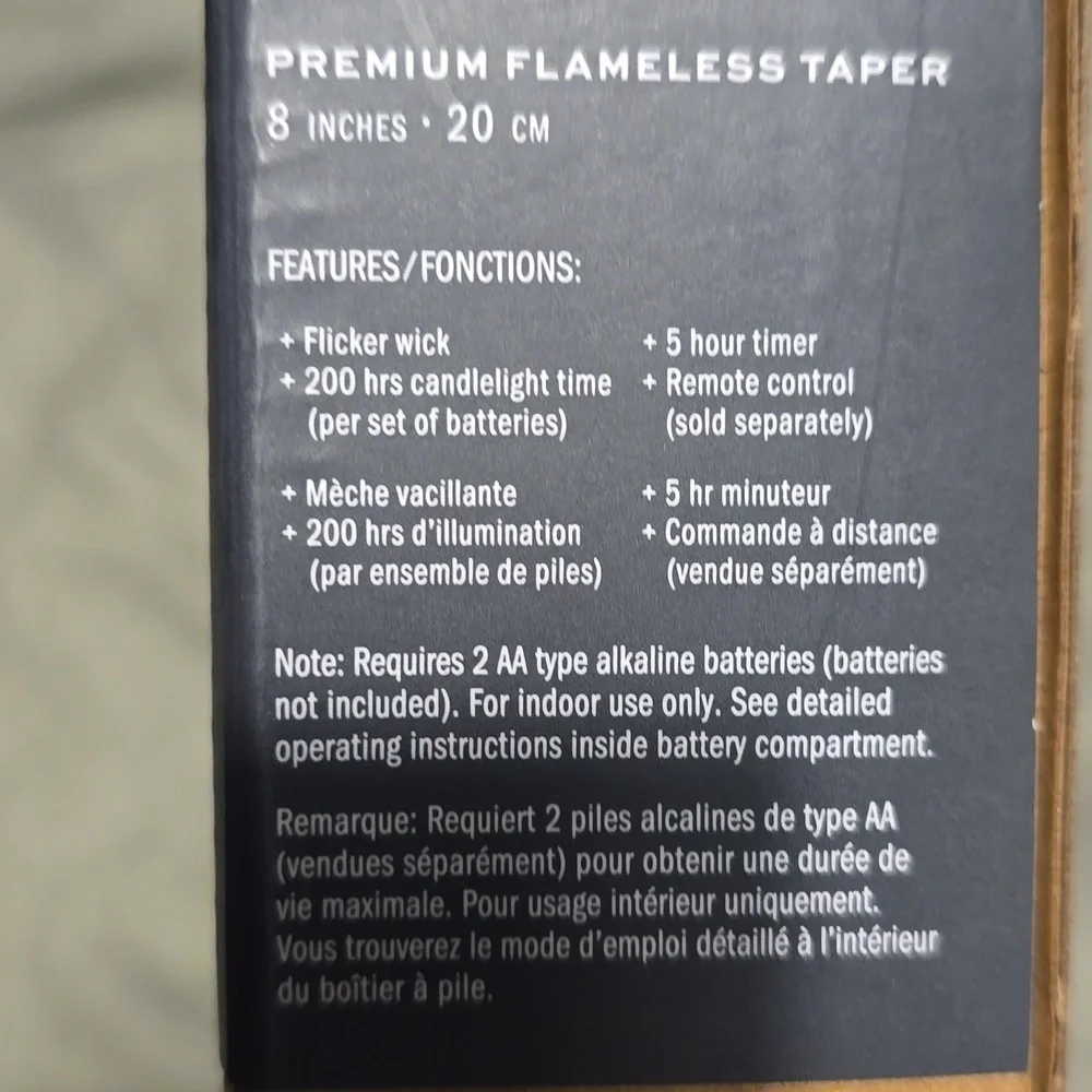♥️BUY 5 GET 3 FREE  Premium Flickering Flameless Wax Taper Candle,$59, Natural